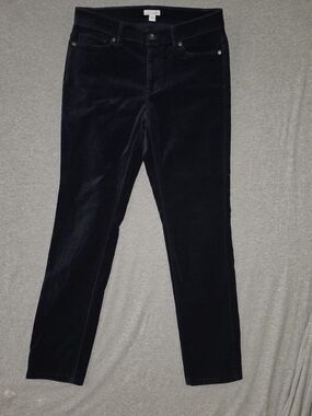 J. Jill Navy Velvet Skinny Jeans Perfect For Fall!!